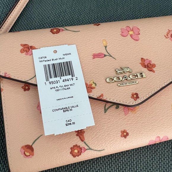 Coach Bags Coach Travel Envelope Wallet With Mystical Floral Print